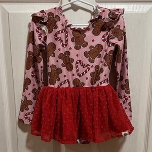 Cheeky Plum Gingerbread Cookie leotard